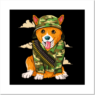 Military Corgi Dog Posters and Art